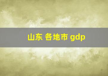 山东 各地市 gdp